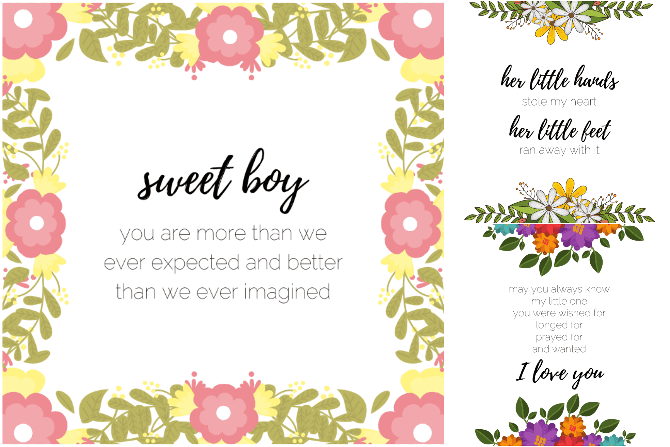 30+ CUTE Baby Quotes with Printable Images for Your Nursery