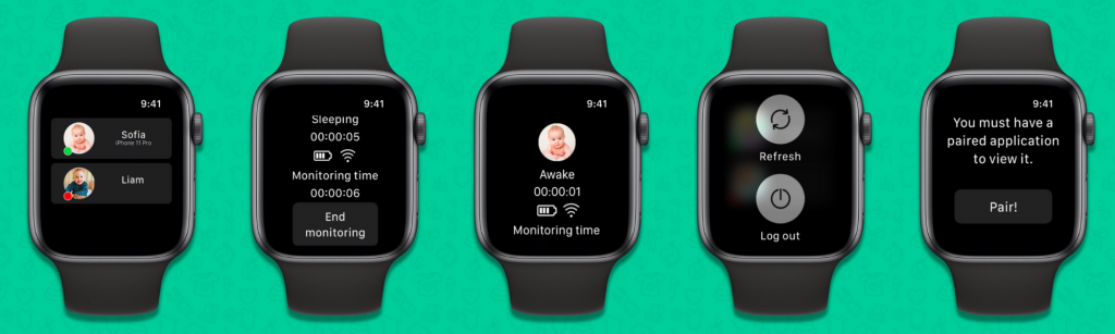 Annie Baby Monitor supports Apple Watch