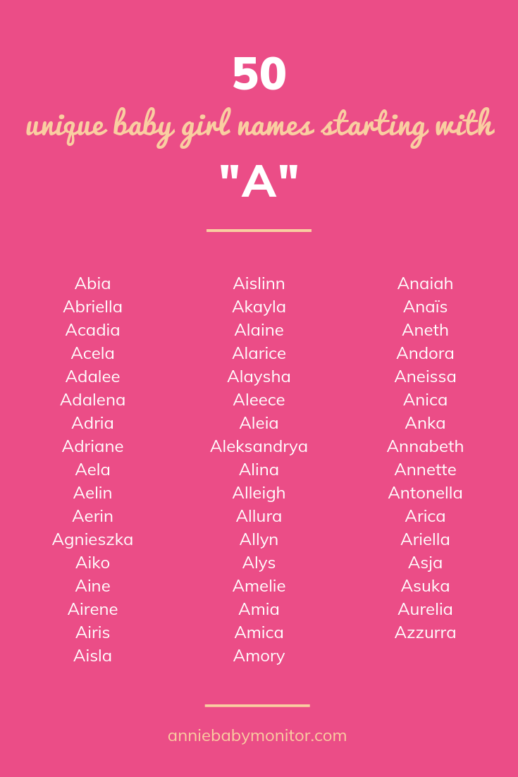 Unique Girl Names