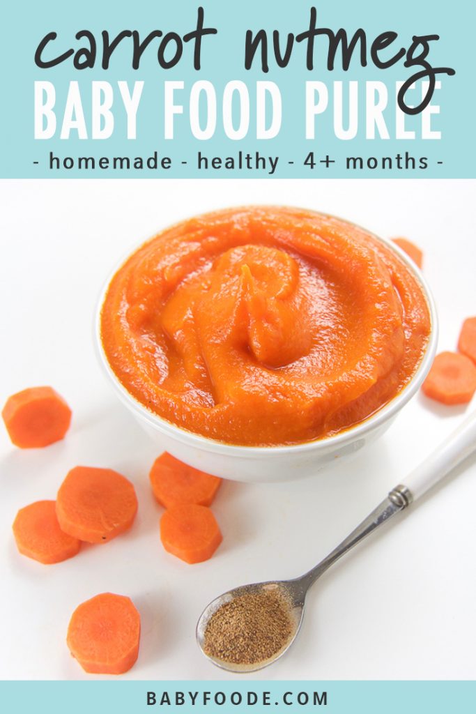Carrot baby food puree