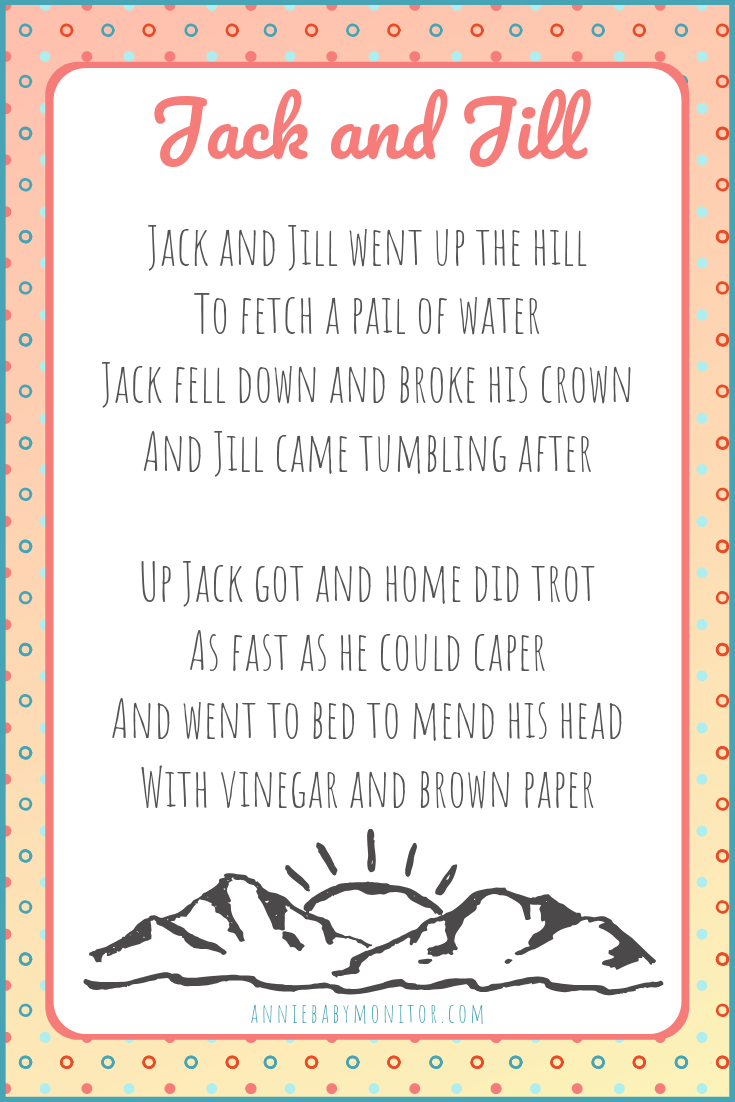 Jack and Jill baby songs nursery rhymes with lyrics