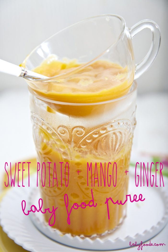 Baby Food Recipe: Sweet Potato, Mango, Ginger