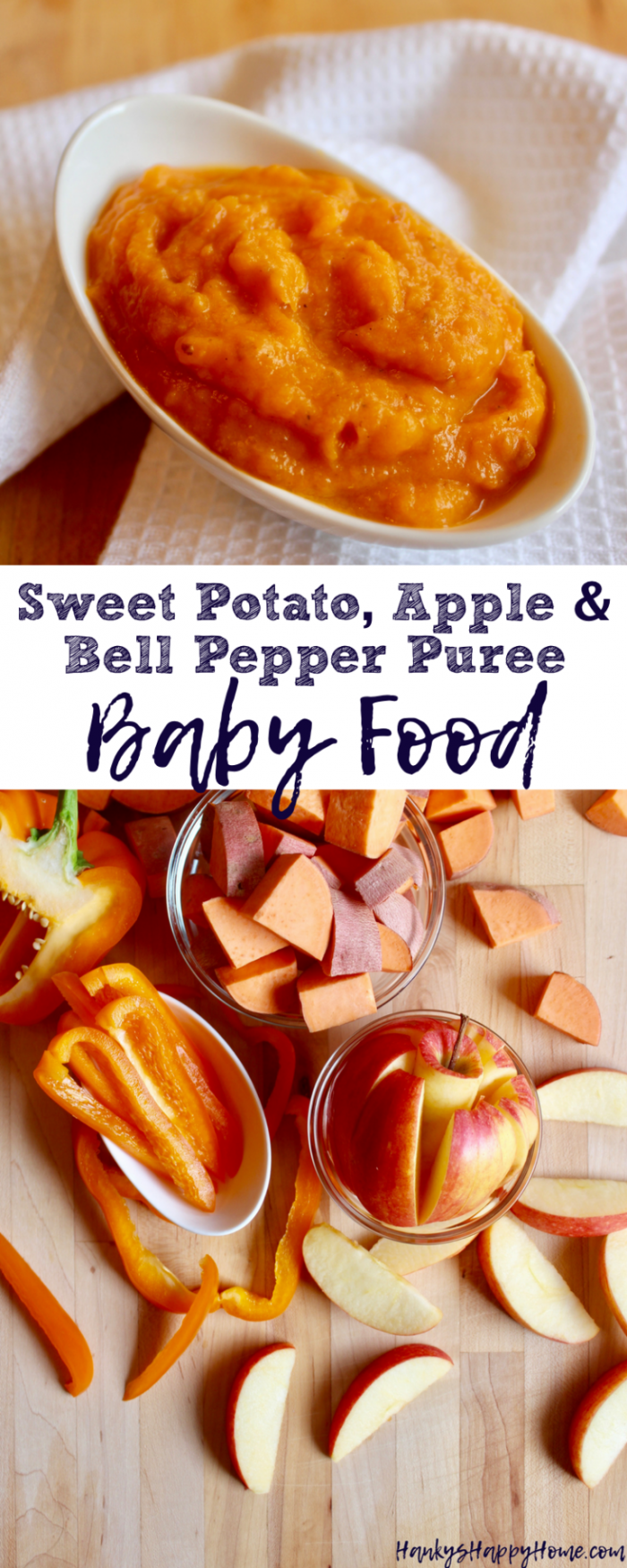 Baby Food: Sweet Potato, Apple, Bell Pepper Puree
