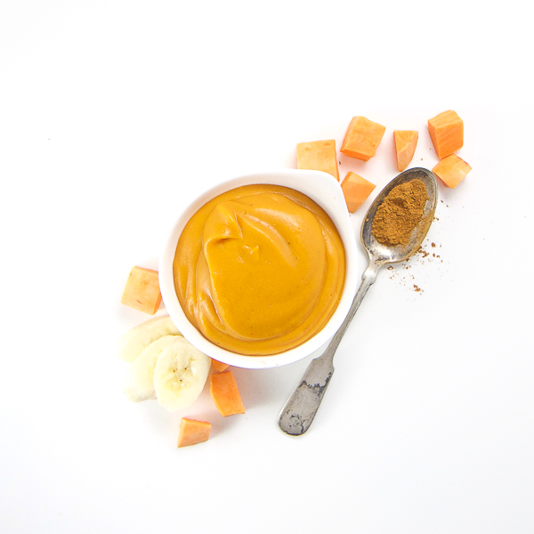 Baby Food Recipe: SWEET POTATO + BANANA AND CINNAMON BABY FOOD PUREE