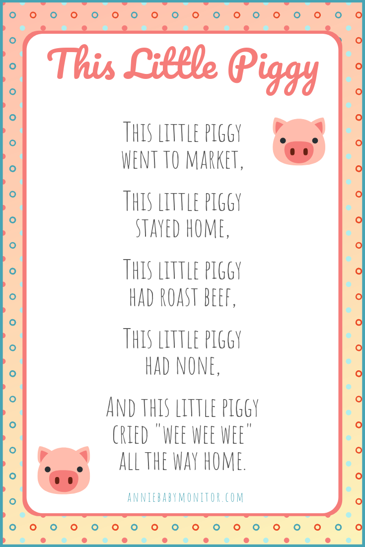 This Little Piggy baby songs nursery rhymes with lyrics