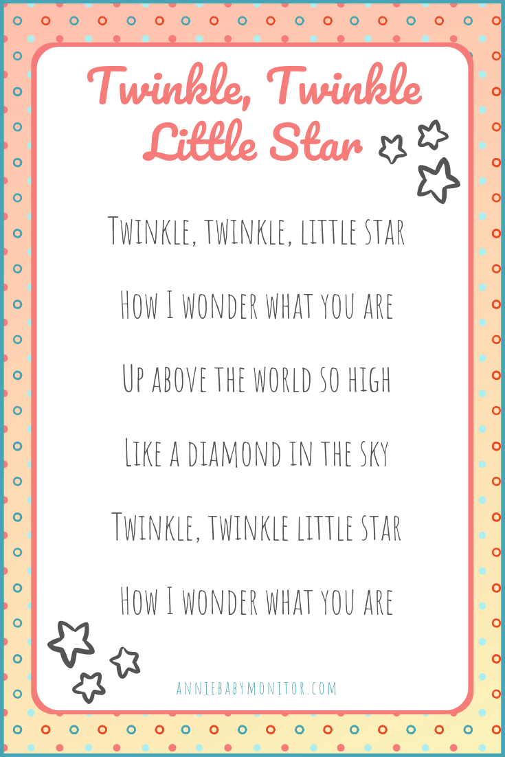 Twinkle Twinkle Little Star baby songs nursery rhymes with lyrics
