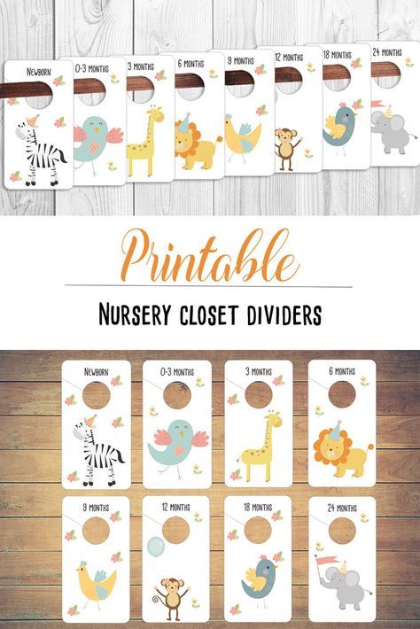 Cute animals baby closet dividers