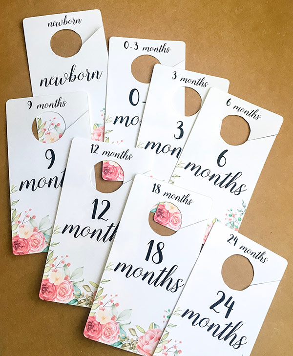 Free Printable Baby Girl Closet Dividers