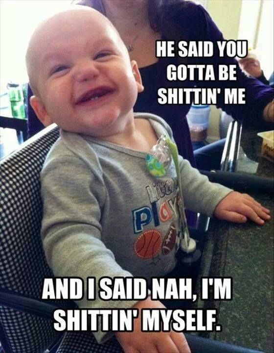 funny baby with quotes