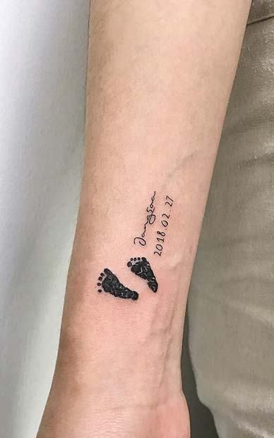 little baby feet tattoo