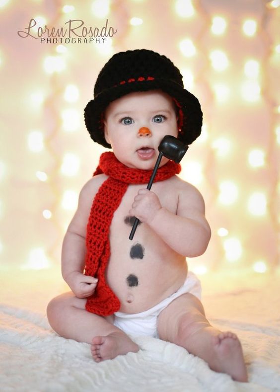 christmas pictures ideas baby snowman