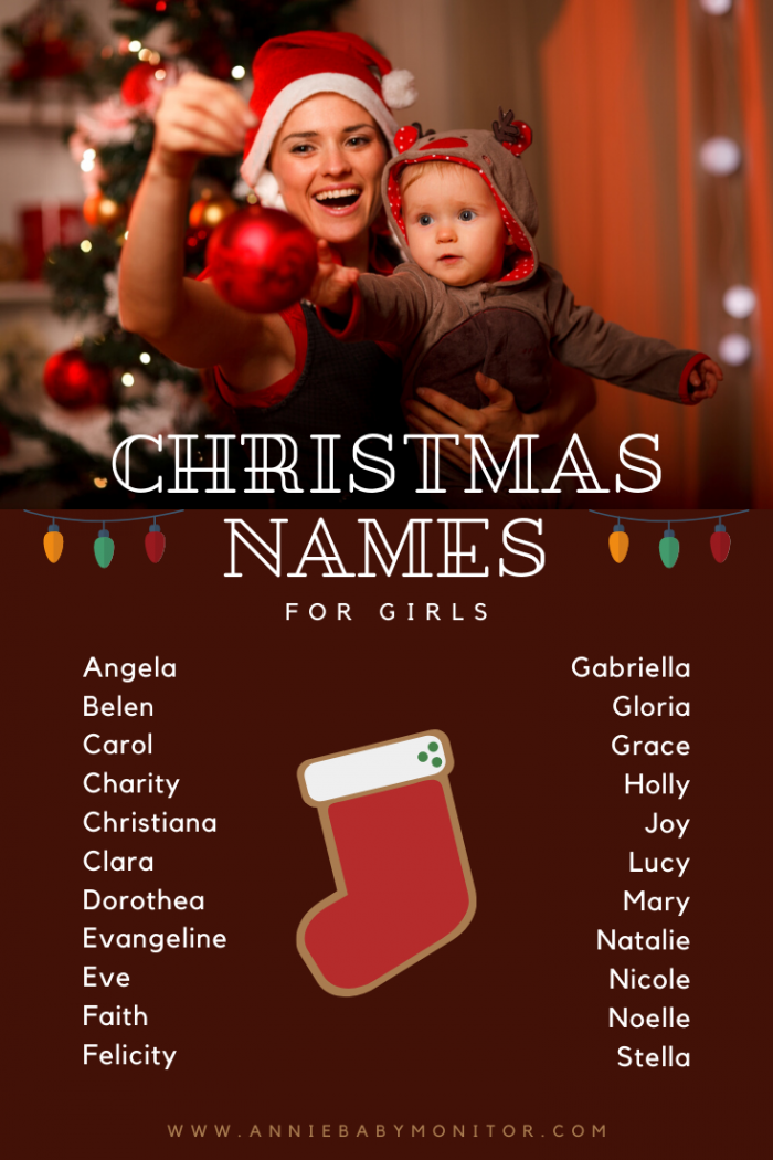 christmas names for girls