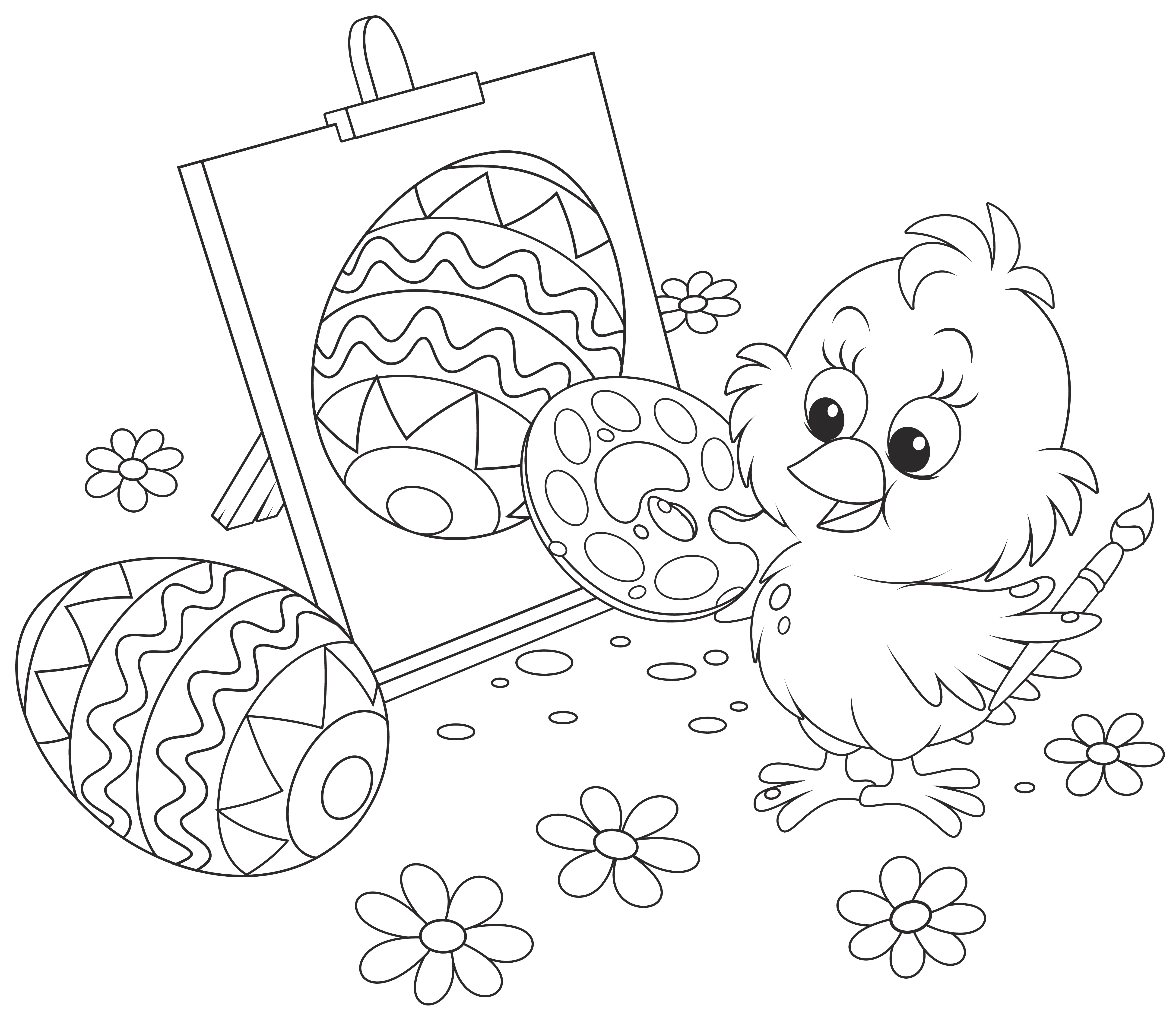 easter colouring pages printable