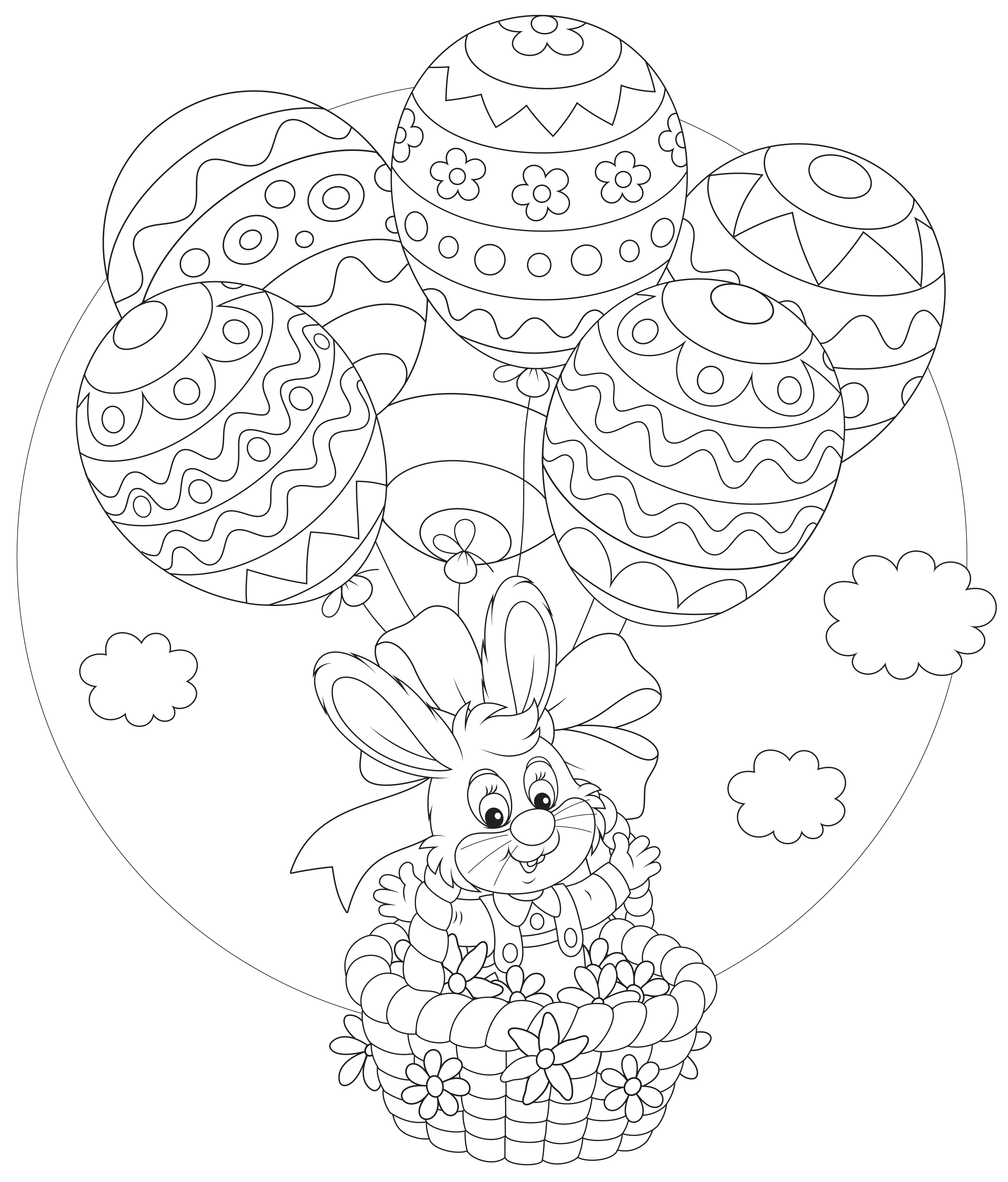 colouring pages of easter eggs
